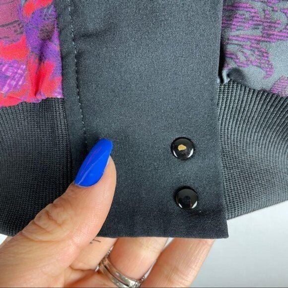 Fabletics Ithaca Jacket Romantic Print Bomber Zip Front Athleisure Women's Small - Picture 10 of 13